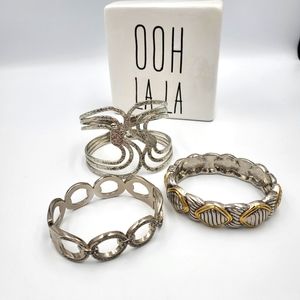 Silver Bracelet Bundle - 3 Unique Pieces